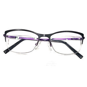 Scott Harris Europa SH556 Sm Black Purple Half Rim Oval Eyeglasses 52-17 135 SR